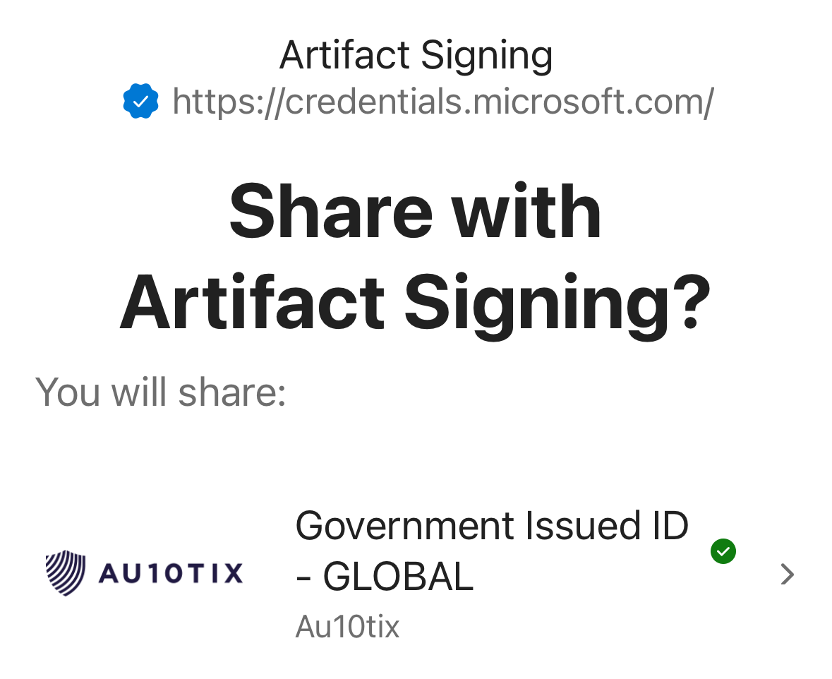 Code signing on Windows with Azure Artifact Signing · Melatonin